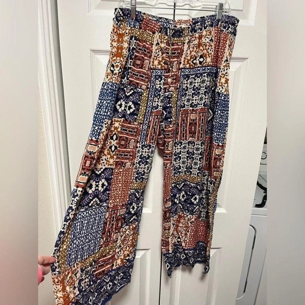 Christian Siriano Women's 100% Rayon Pants Wide Leg Pull-on Pants size 2X